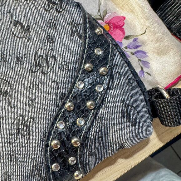 Vintage Y2K Baby Phat Denim Monogram Backpack - Picture 9 of 9